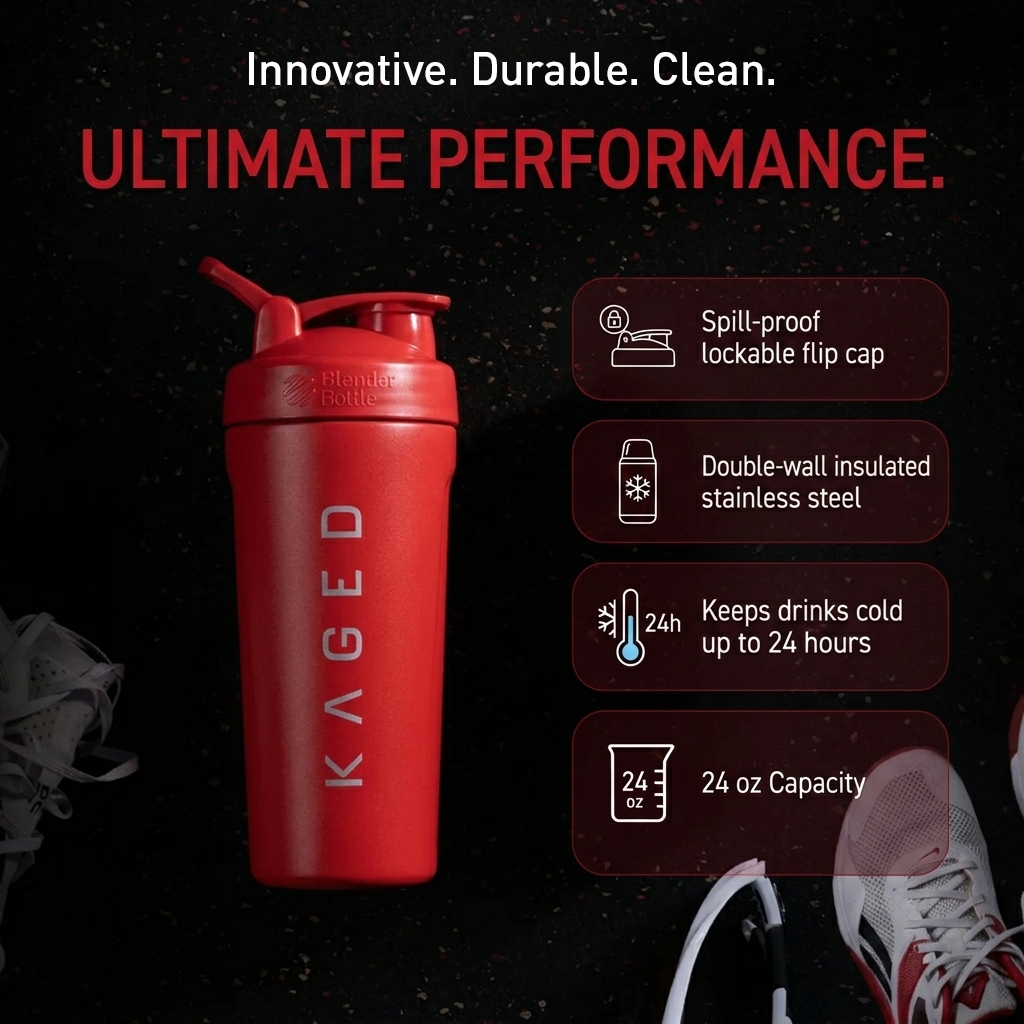 Elite Strada Shaker Bottle - Red