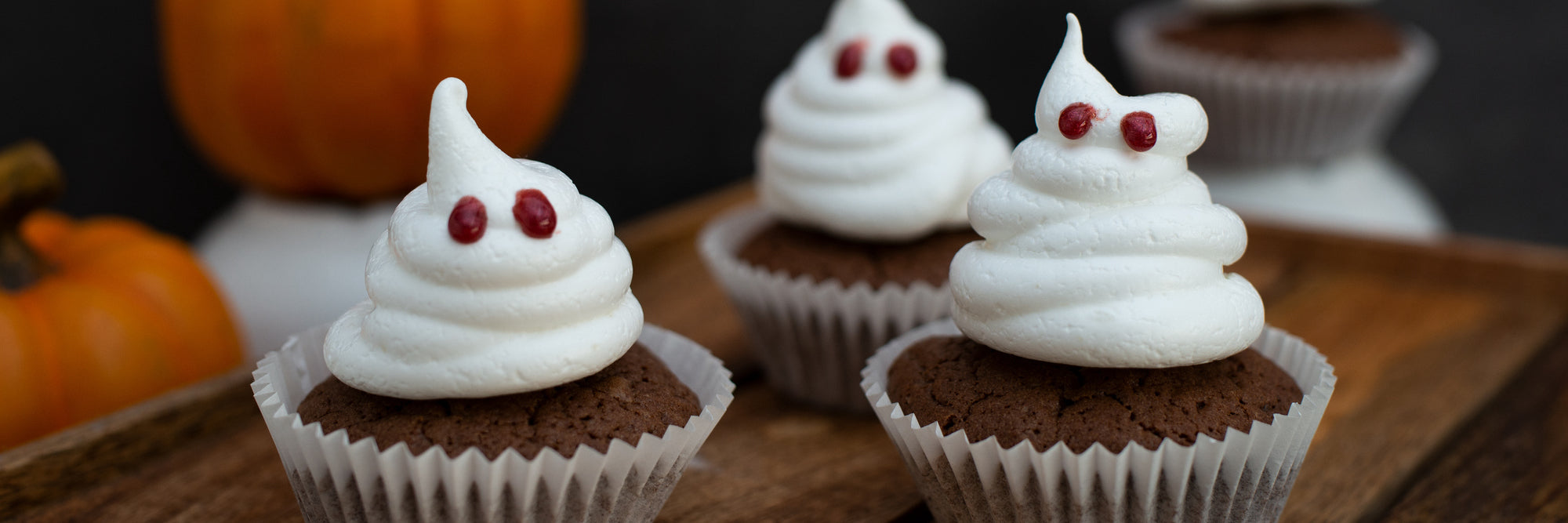 Ghost Protein Cupcakes