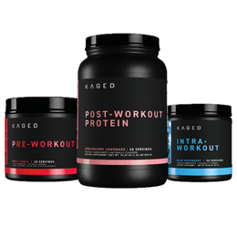 Kaged Pre-Intra-Post PIP bundle offering a complete supplement stack for energy, endurance, and recovery.