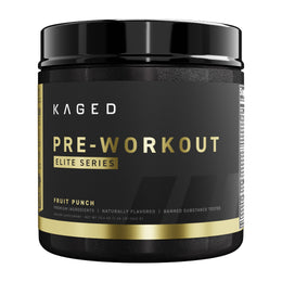 Kaged Pre-Workout Elite container, formulated for intense training with high-stim energy and muscle pumps.