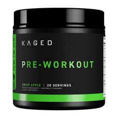 Kaged Pre-Kaged pre-workout tub, formulated for enhanced energy, focus, and muscle pumps during weight training.