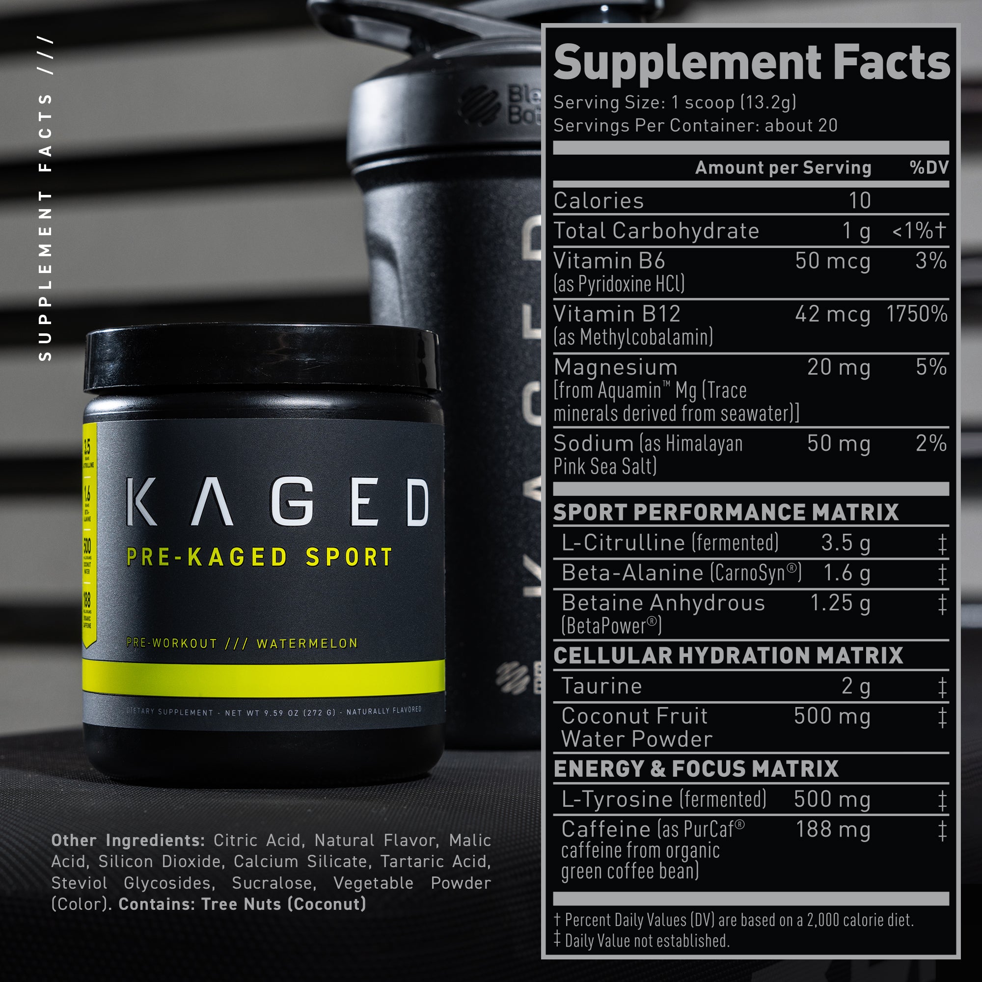 Kaged PreKaged Sport Athletic Performance PreWorkout